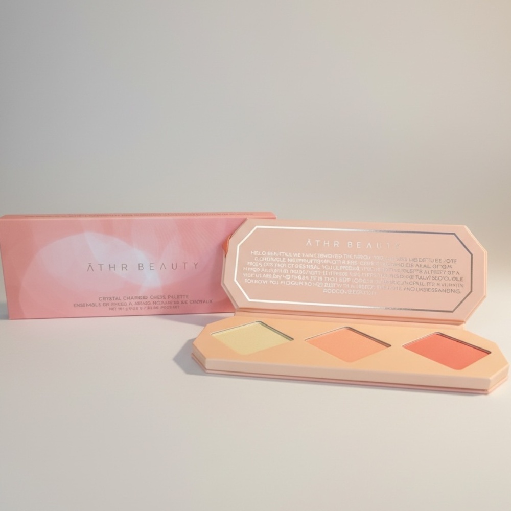 ATHR Beauty Crystal Charged Cheek Palette Amber NIB Makeup Blush Highlighter Y2K